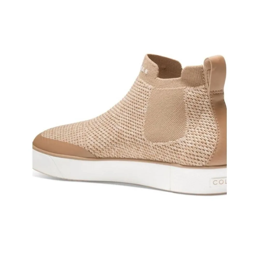 Cole Haan Nantucket Taupe Knit Ankle Pull On Chelsea Boots Shoes NWT~ Size 7